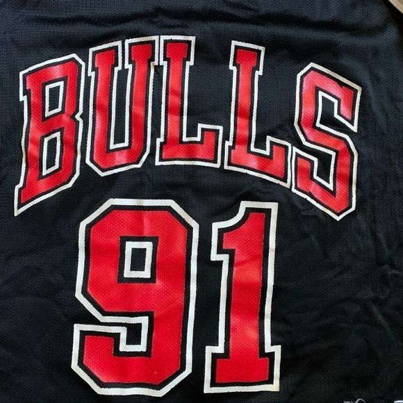 VTG Authentic Dennis Rodman Black Champion 91 40 - Picture 4 of 9